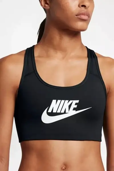Nike Swoosh Futura Siyah Kadın Sporcu Sütyeni 899370-010
