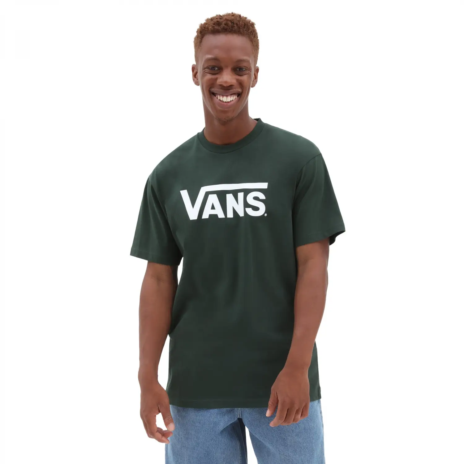 Vans Vans Classic Yeşil/Beyaz Erkek Tişört VN0A7Y46FRS1