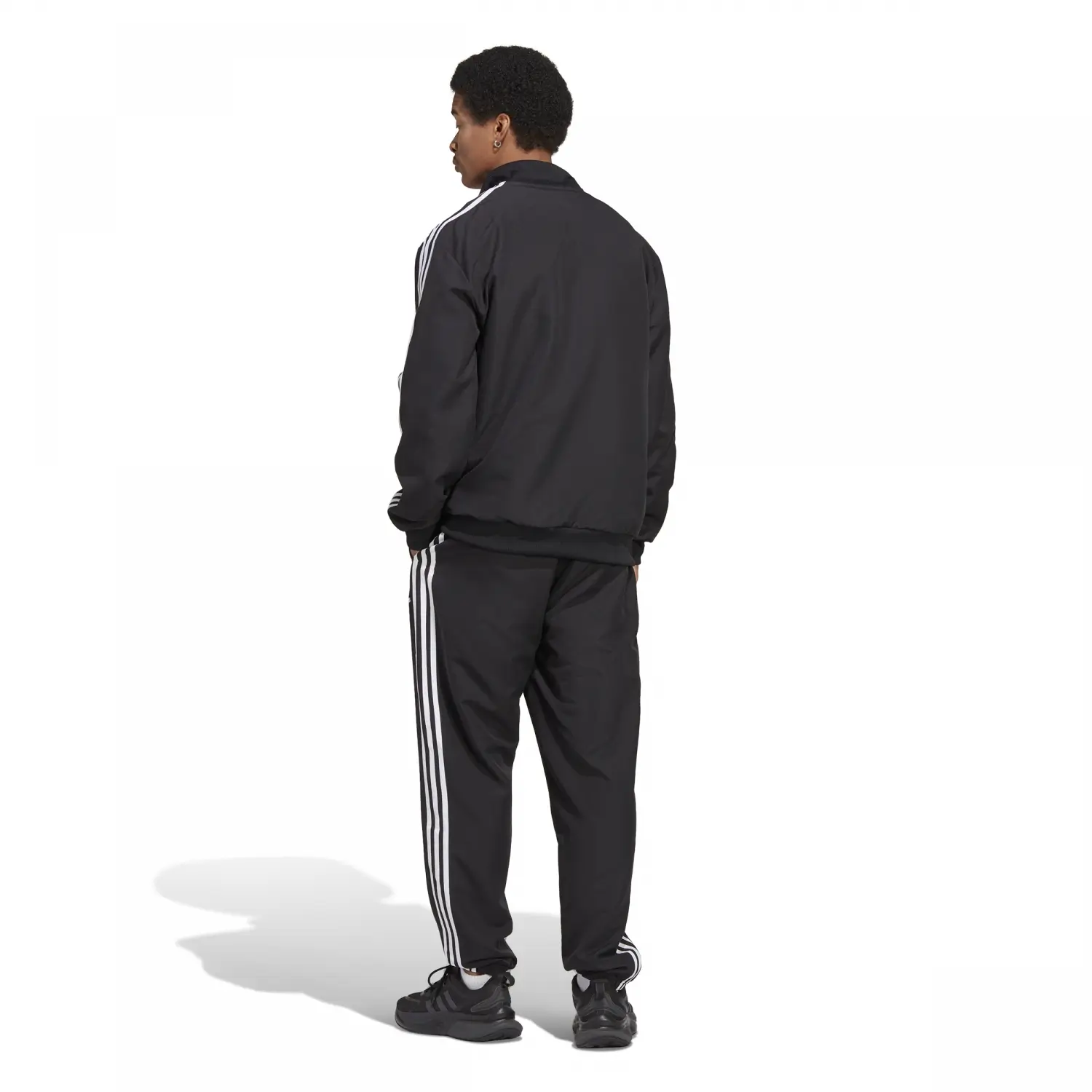 adidas 3-Stripes Woven Tricot Siyah Erkek Eşofman Takımı IC6750