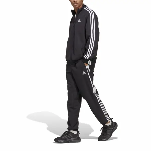 adidas 3-Stripes Woven Tricot Siyah Erkek Eşofman Takımı IC6750