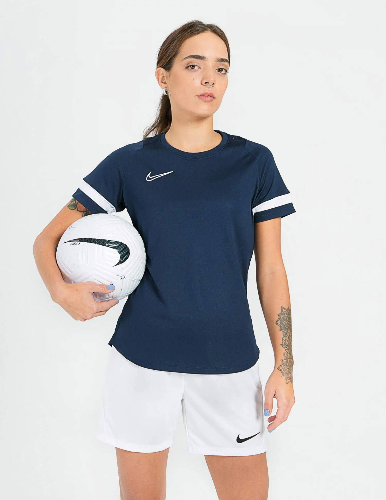 Nike Dri-Fit Academy 21 Mavi Kadın Tişört - CV2627-451