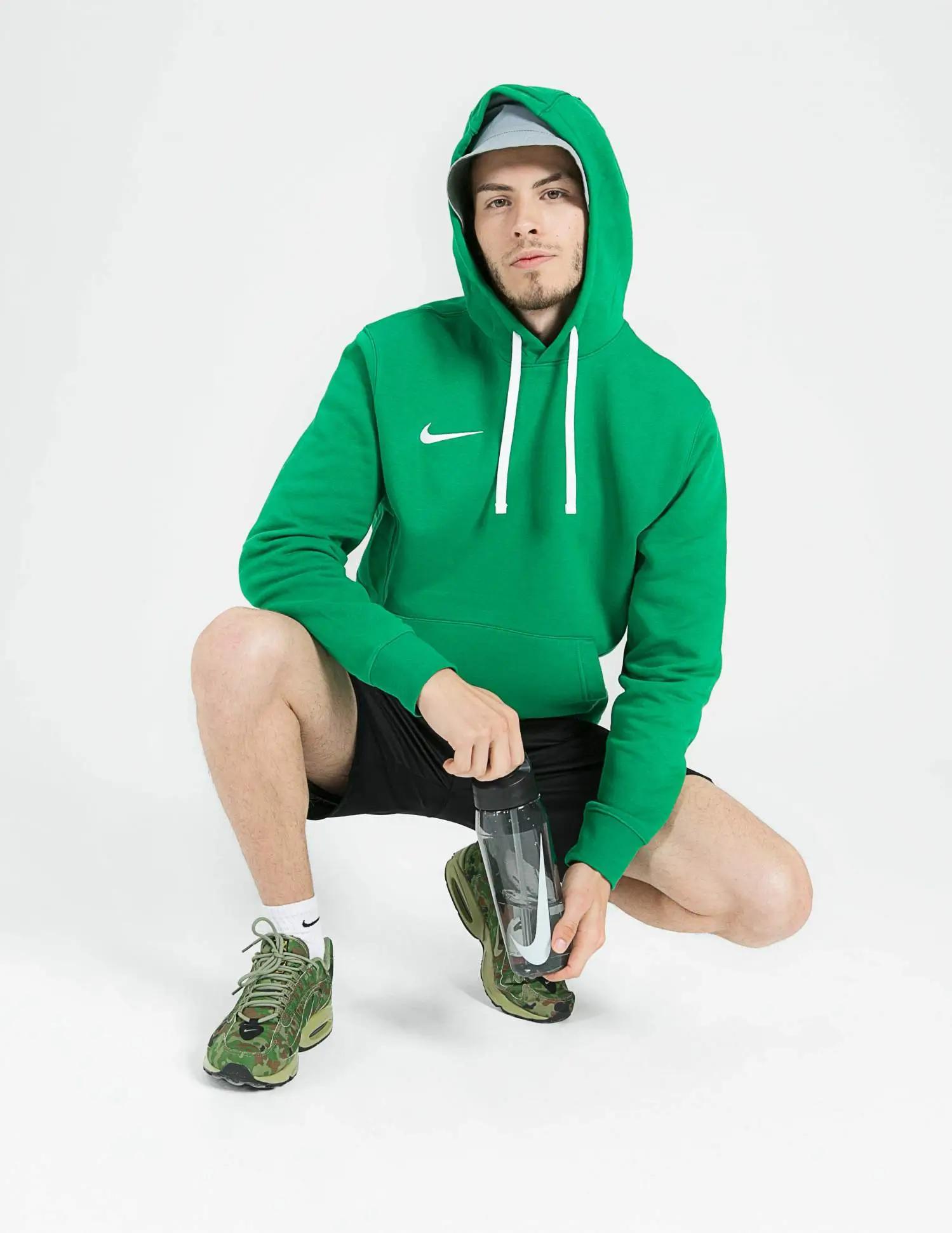 Nike Park Hoodie Yeşil Erkek Kapüşonlu Sweatshirt - CW6894-302
