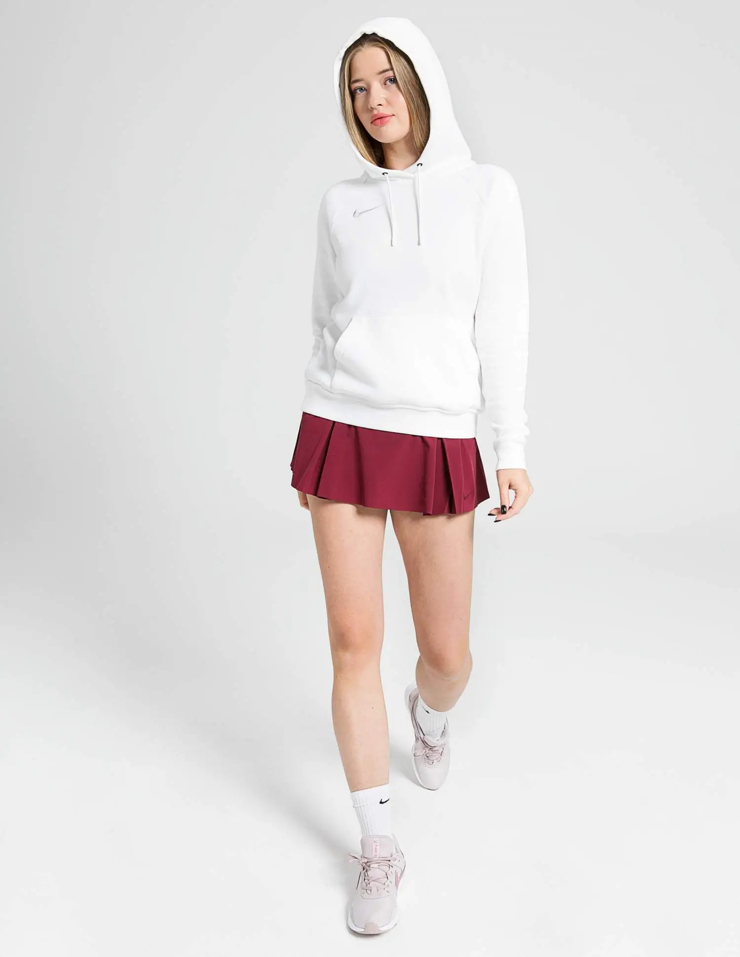 Nike Team Park 20 Beyaz Kadın Kapüşonlu Sweatshirt - CW6957-101