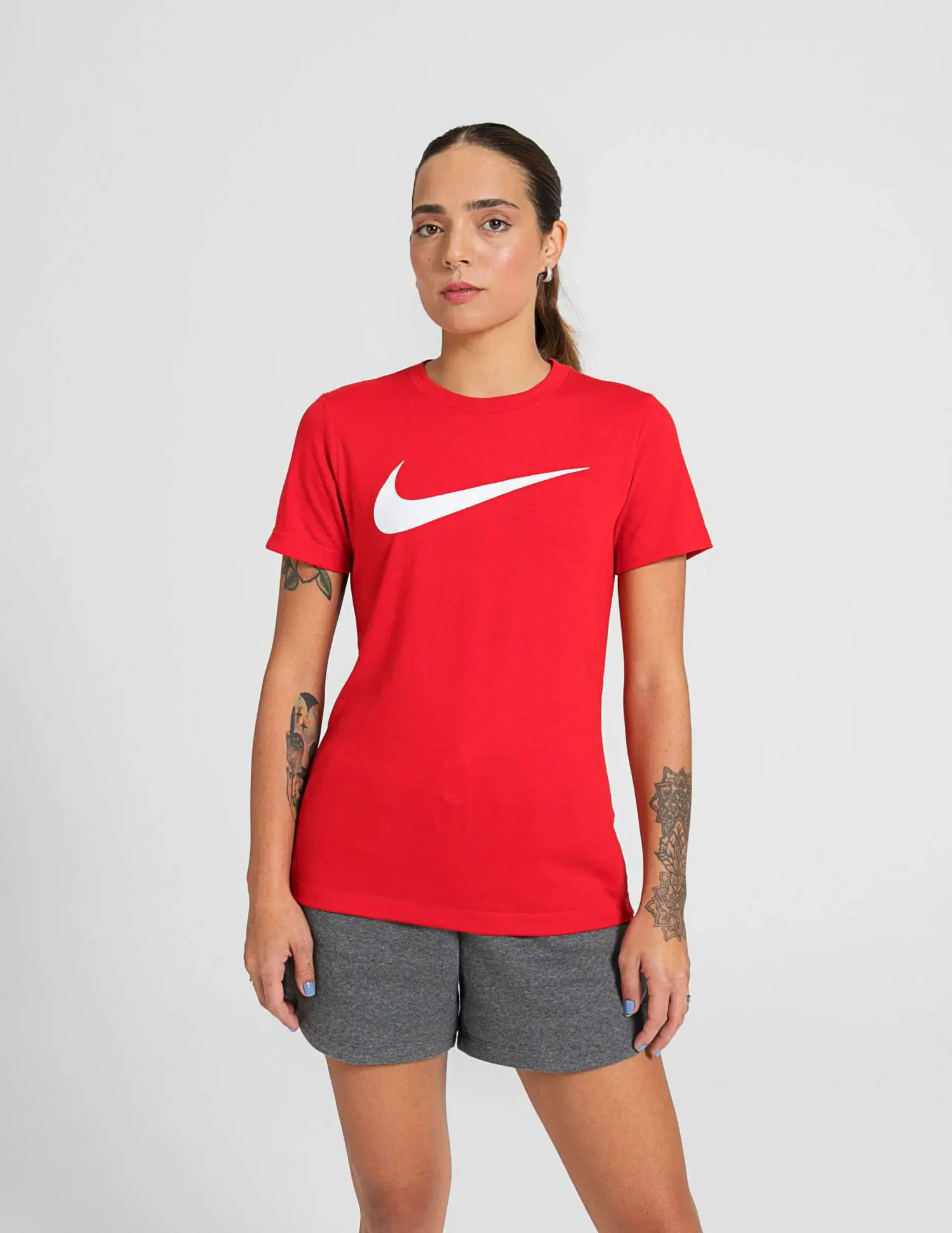 Nike Dri-Fit Park Kırmızı Kadın Tişört - CW6967-657