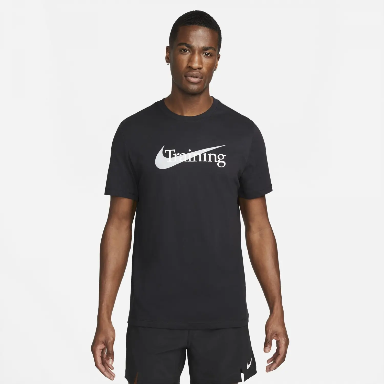 Nike Dri Fit Swoosh Training Siyah Erkek Tişört  -CZ7989-010