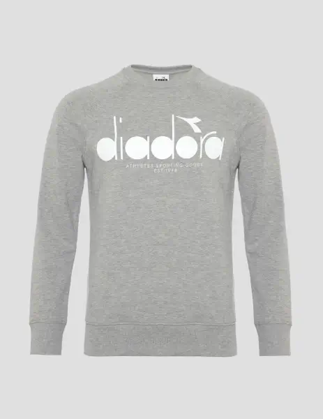 DIADORA  Sweatshirt Crew Iconic Açık Gri Unisex Sweatshirt - 502.173624-C5493