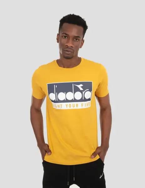 DIADORA  Ss T.shirt Iconic LYF Hardal Sarı Erkek Tişört - 502.175835-35042