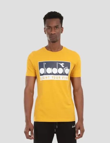 DIADORA  Ss T.shirt Iconic LYF Hardal Sarı Erkek Tişört - 502.175835-35042