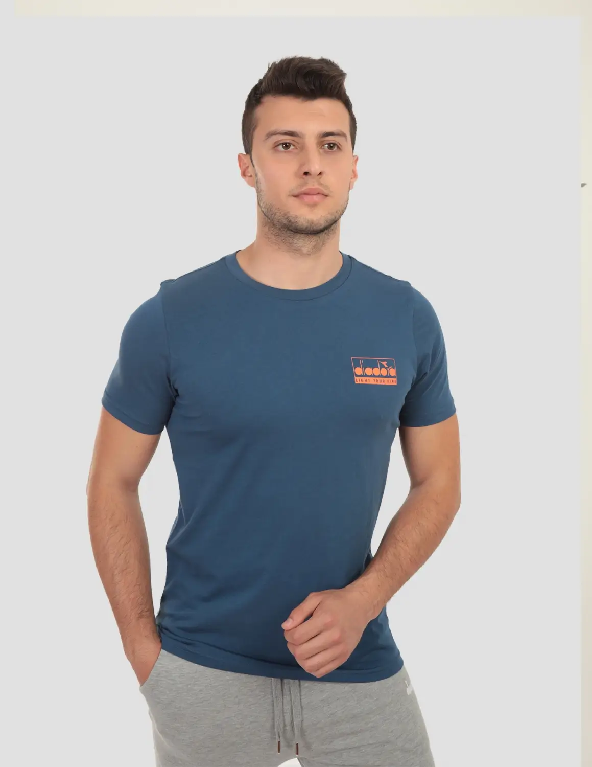 DIADORA  Ss T-shirt Light Your Fire İndigo Mavi Erkek Tişört - 502.175837-60065