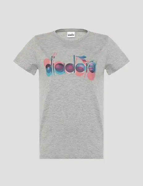 DIADORA  Ss T-shirt Iconic Açık Gri Kadın Tişört - 502.176088-C5493