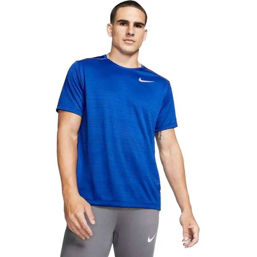 Nike Miler Top Saks Mavi Erkek Tişört - AJ7565-438