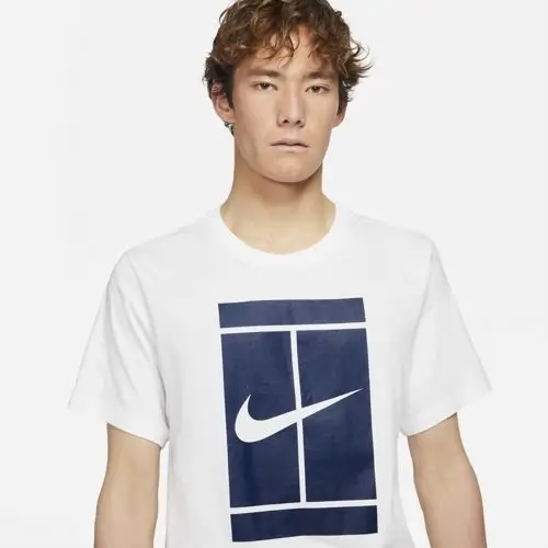 NikeCourt Beyaz Erkek Tişört  -DJ2594-100