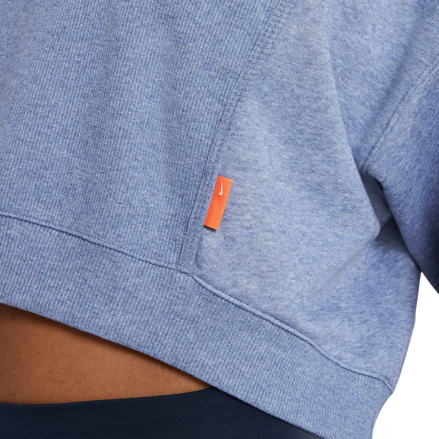 Nike Dri-Fit Fleece Cropped Mavi Kadın Kapüşonlu Sweatshirt  -DD4638-493