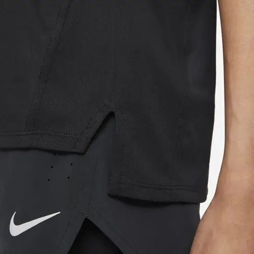 Nike Dri-Fit Race Siyah Kadın Tişört  -DD5927-010