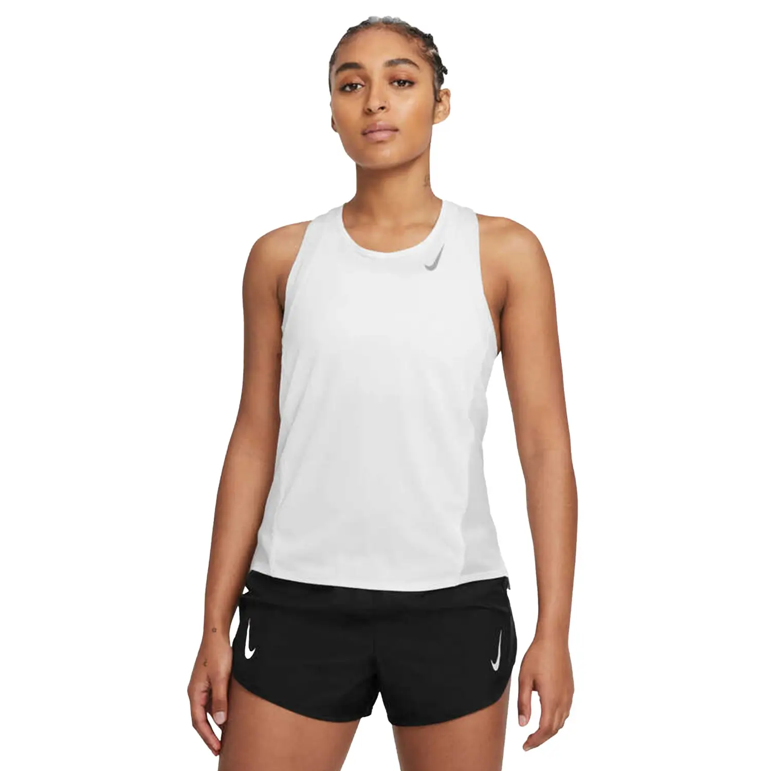 Nike Dri-Fit Race Singlet Beyaz Kadın Atlet  -DD5940-100