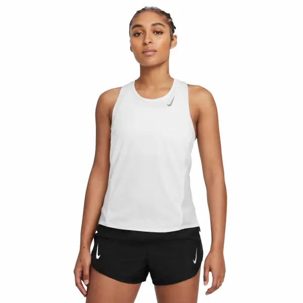 Nike Dri-Fit Race Singlet Beyaz Kadın Atlet  -DD5940-100