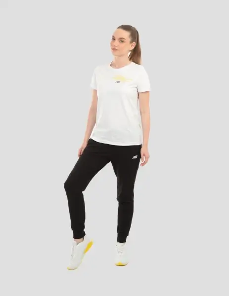 New Balance Tee Beyaz Kadın Tişört - WPT030-WT
