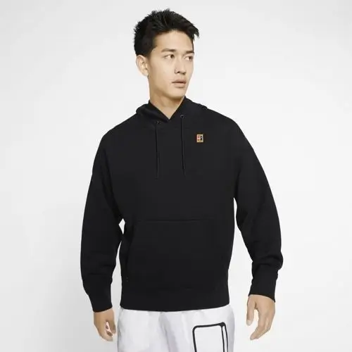 NikeCourt Fleece Siyah Erkek Tenis Üst -BV0760-010