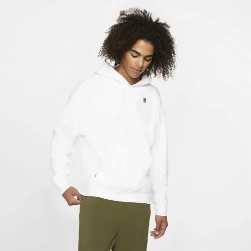 NikeCourt Fleece Beyaz Erkek Swetshirt -BV0760-100