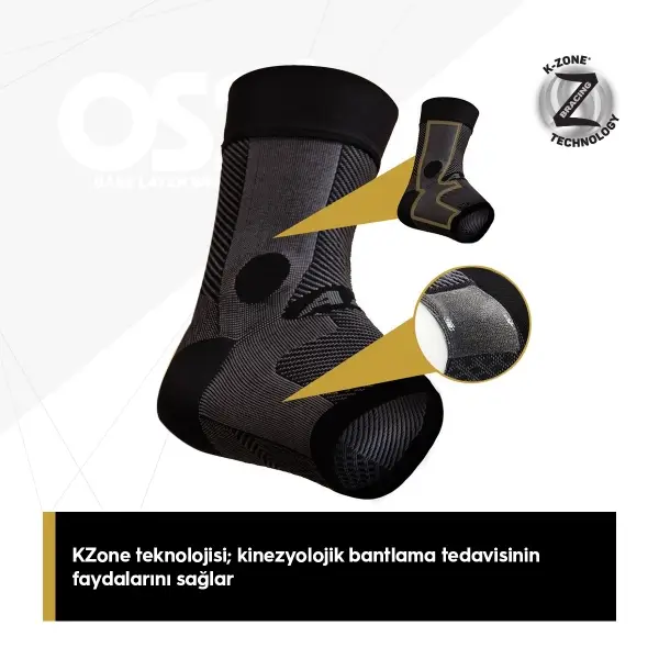 OS1st AF7 Ayak Bilek Desteği ( SOL ) Ayak/Ayak Bileği/Kalf Destek Çorabı
