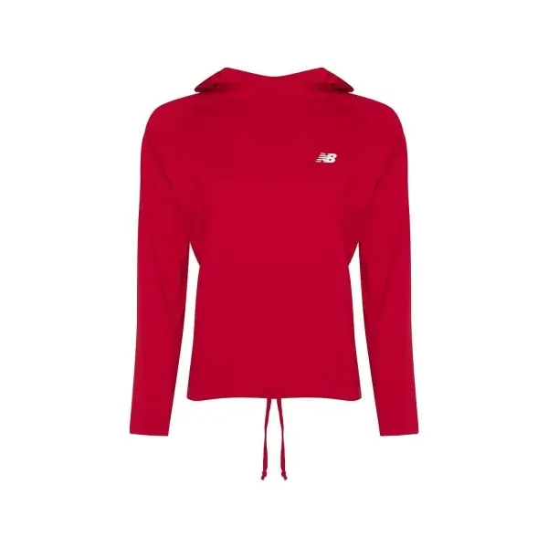 NEW BALANCE  LOOSE Kırmızı Kadın Kapüşonlu Sweatshirt - WTH1961-CHR