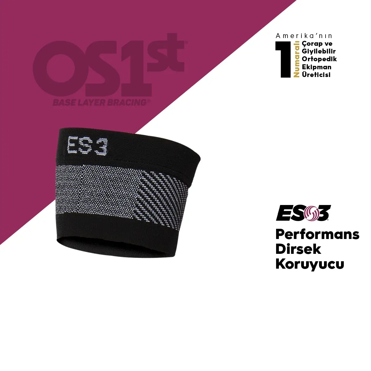 OS1st ES3 Performans Dirsek Koruyucu Kol/Dirsek/Bilek/Diz Koruyucu ve Destekleyici