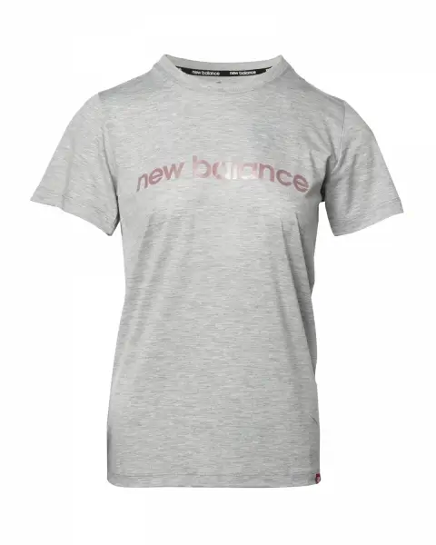 New Balance Lifestyle Tee Gri Kadın Tişört - WPT3125-AG