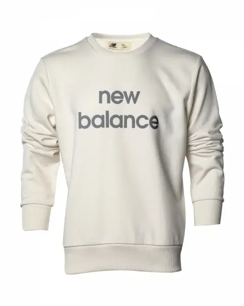 New Balance Beyaz Erkek Sweatshirt - MPC3110-WT