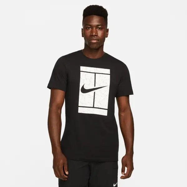 Nike Court Seasonal Siyah Erkek Tişört - DD8404-010