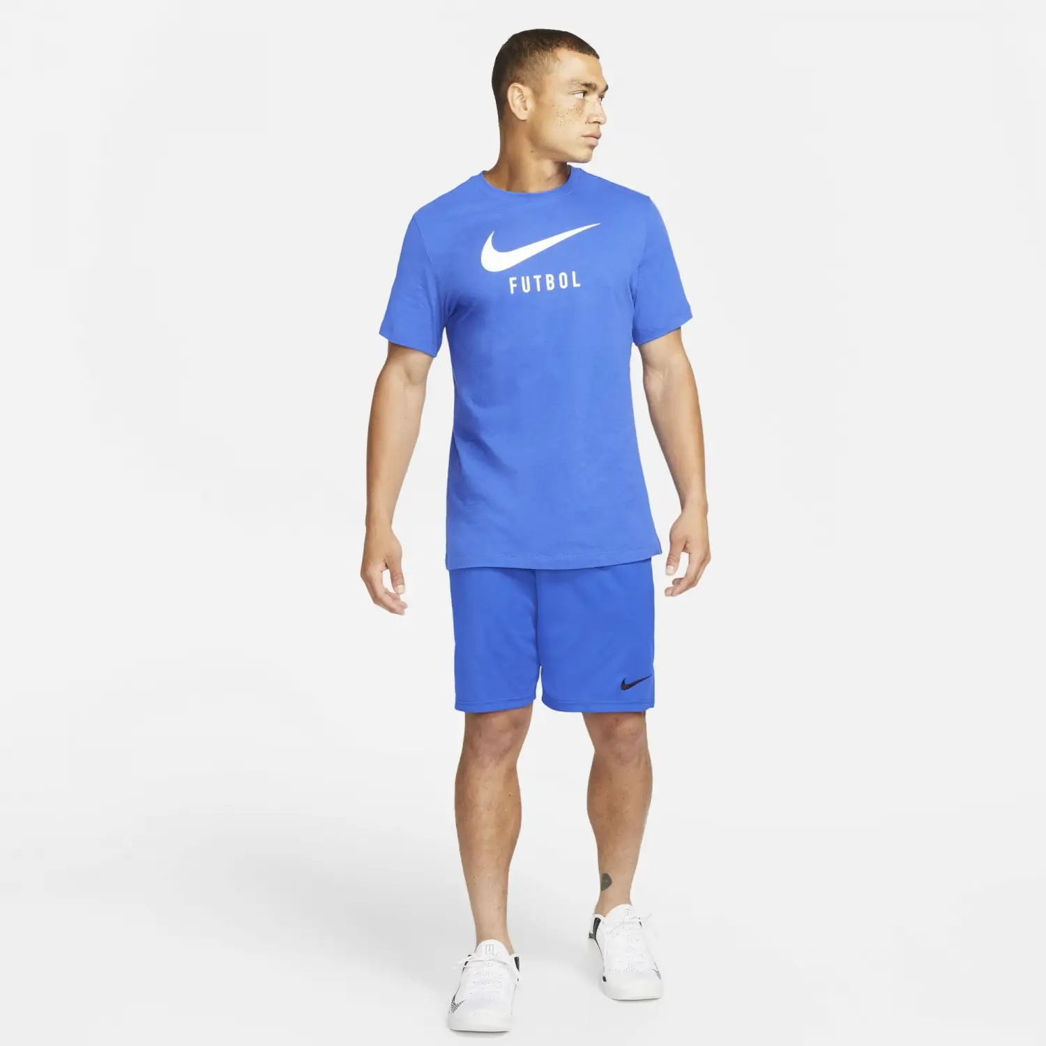 Nike Swoosh Football Mavi Erkek Tişört - DH3890-480