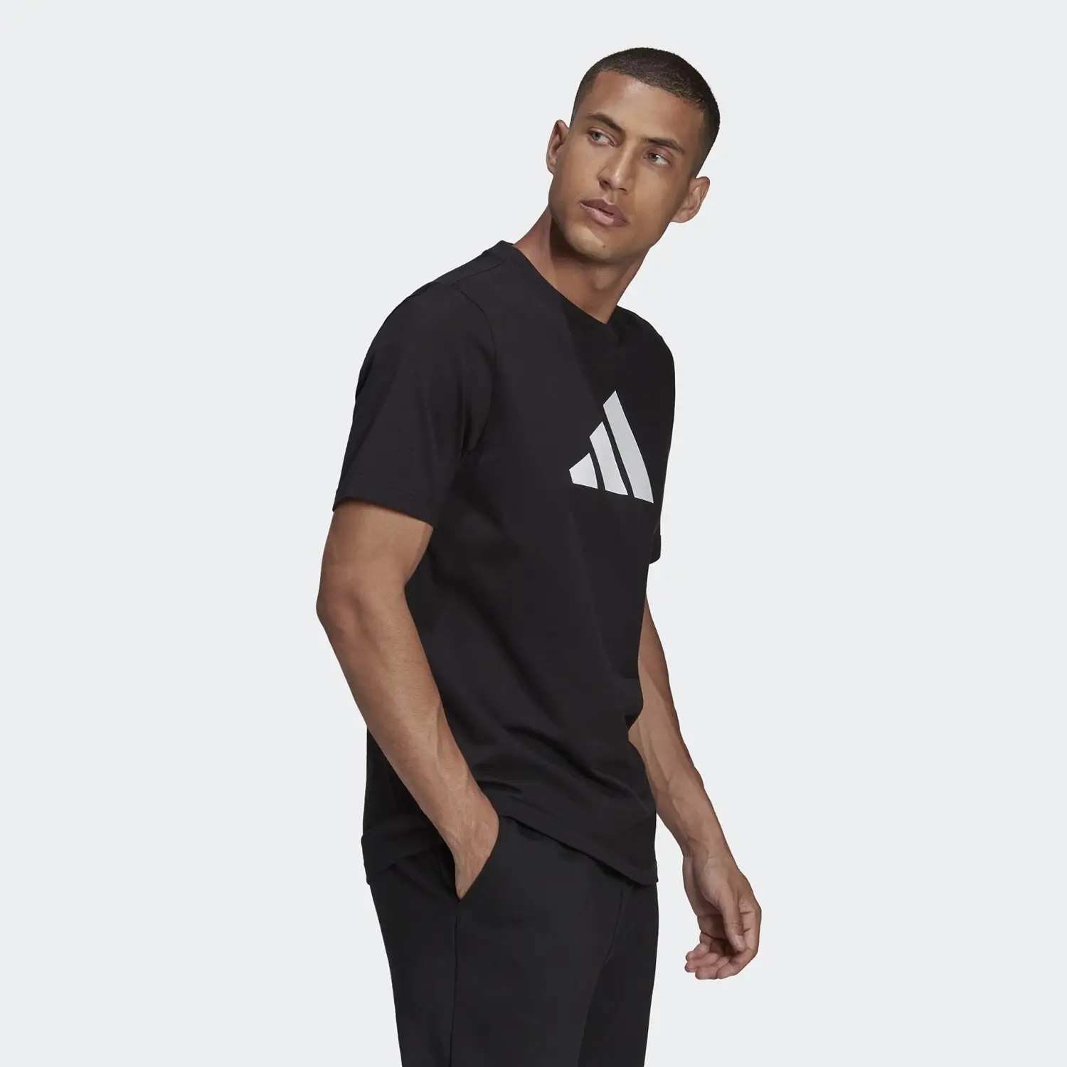 adidas Fi 3Bar Siyah Erkek Tişört  -HD0893